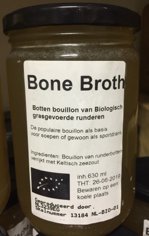 Biologische runderbouillon /bonebroth pot 630ml